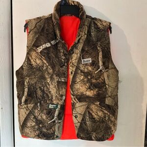 Hunter Hide Teen Mountain Prairie Naked North Reversible Camo Vest Sz Small